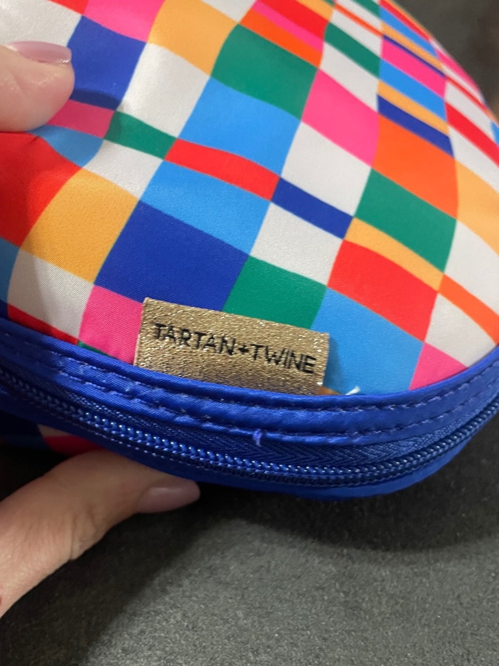 Tartan + Twine Deco Multicolored Geometric Cosmetics Pouch/Clutch - Picture 2 of 6